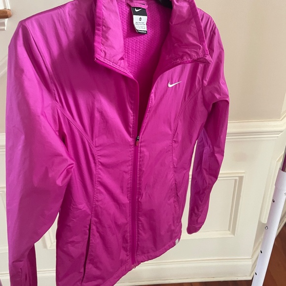 Nike Dri Fit Full Zip Jacket Women's Size XS Cerise Pink Mesh Lining - Picture 7 of 11